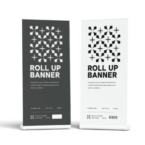 Pull up banner with stand